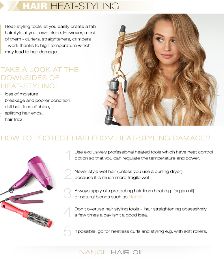 Hair heat-styling